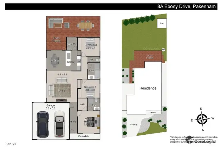 Floorplan of Homely house listing, 8a Ebony Drive, Pakenham VIC 3810