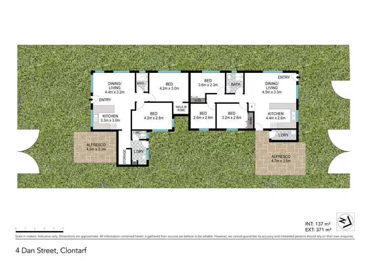 Floorplan of Homely semi-detached listing, 4 Dan Street, Clontarf QLD 4019