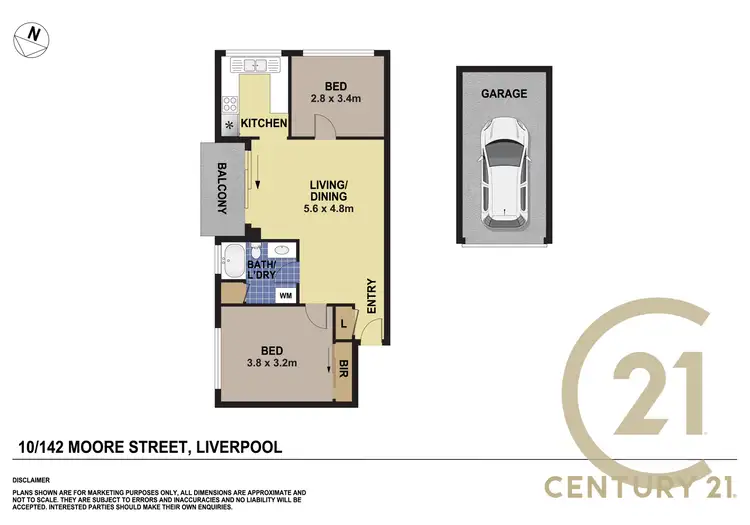 Floorplan of Homely apartment listing, 10/142 Moore Street, Liverpool NSW 2170