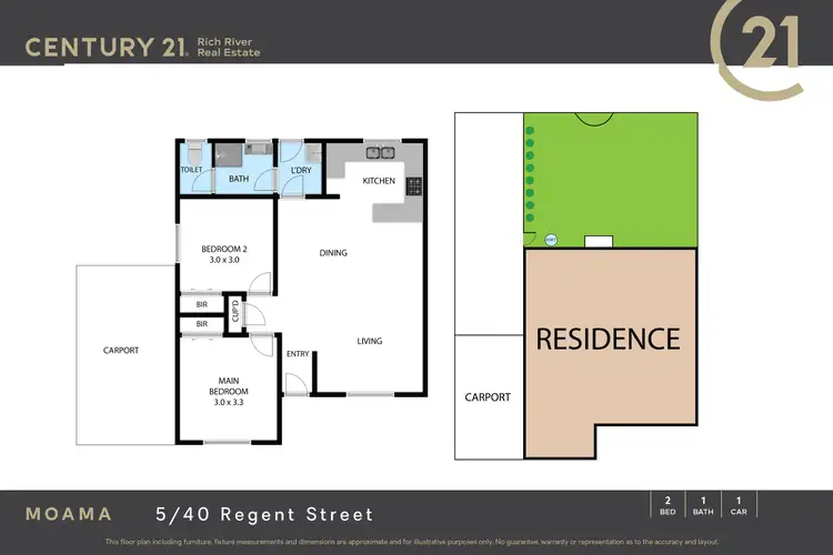 Floorplan of Homely unit listing, 5/40 Regent Street, Moama NSW 2731