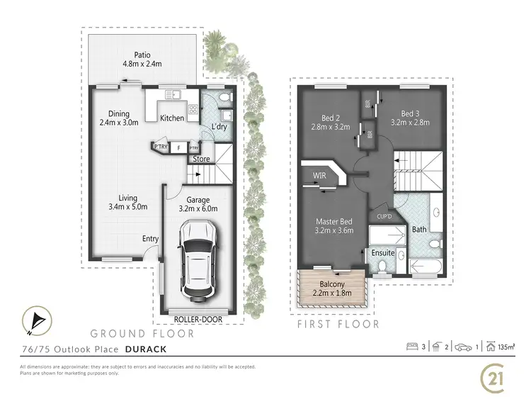Floorplan of Homely house listing, 76/75 Outlook Place, Durack QLD 4077