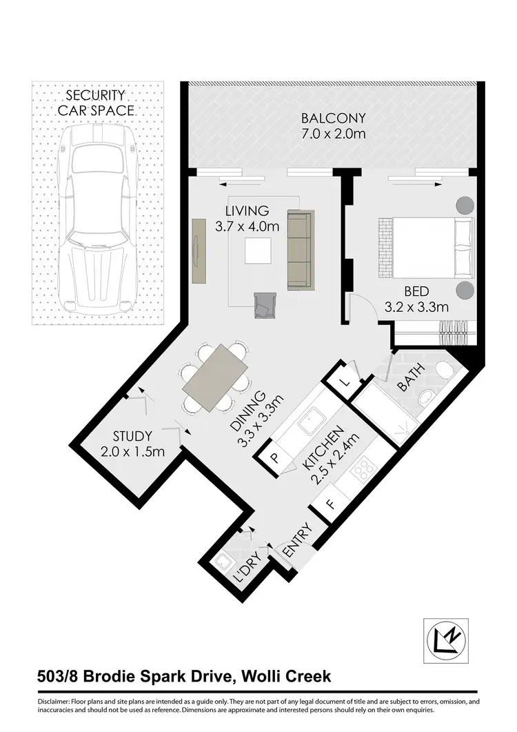 Floorplan of Homely apartment listing, 503/8-10 Brodie Spark Dr, Wolli Creek NSW 2205