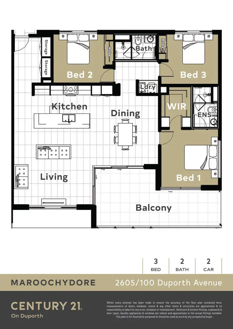 Floorplan of Homely unit listing, 2605/100 Duporth Avenue, Maroochydore QLD 4558