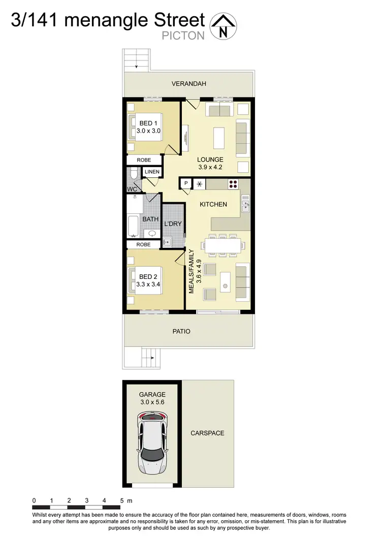 Floorplan of Homely terrace listing, 3/141 Menangle Street, Picton NSW 2571