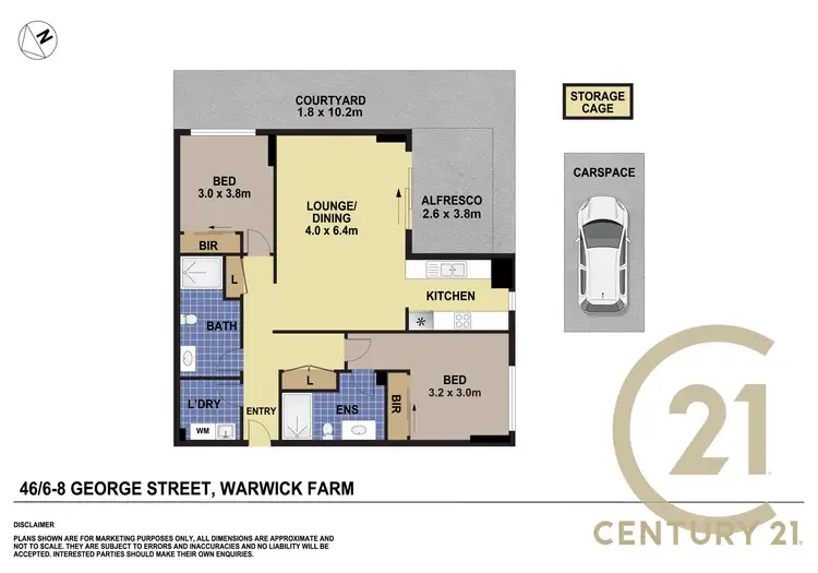 Floorplan of Homely apartment listing, 46/6-8 George Street, Warwick Farm NSW 2170