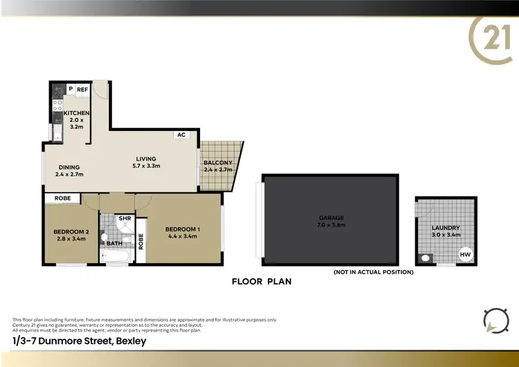 Floorplan of Homely apartment listing, 1/3-7 Dunmore Street, Bexley NSW 2207