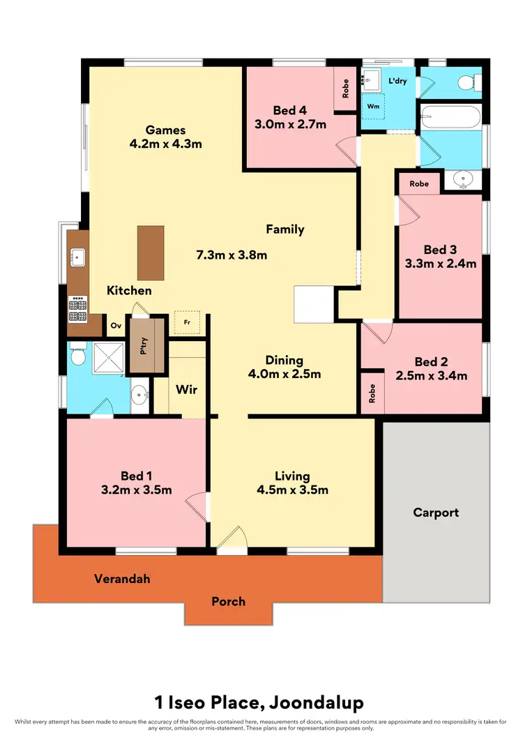 Floorplan of Homely house listing, 1 Iseo Place, Joondalup WA 6027