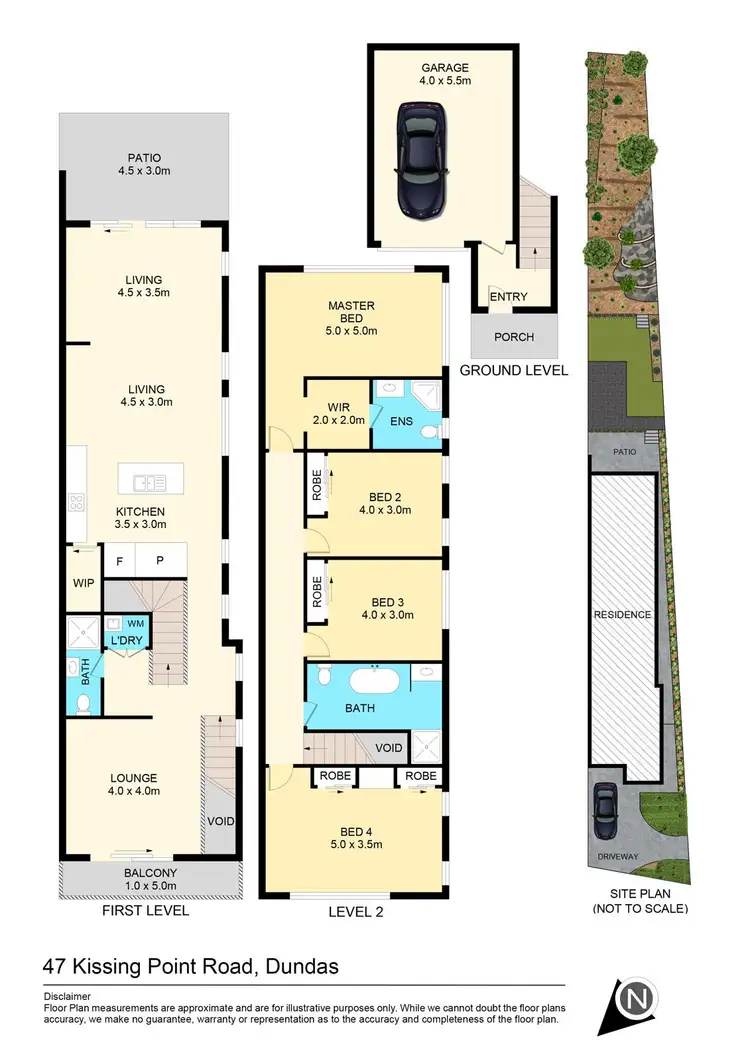 Floorplan of Homely semi-detached listing, 47 Kissing Point Road, Dundas NSW 2117