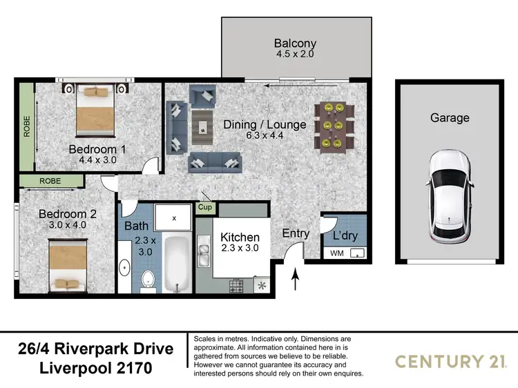 Floorplan of Homely unit listing, 26/4 Riverpark Drive, Liverpool NSW 2170