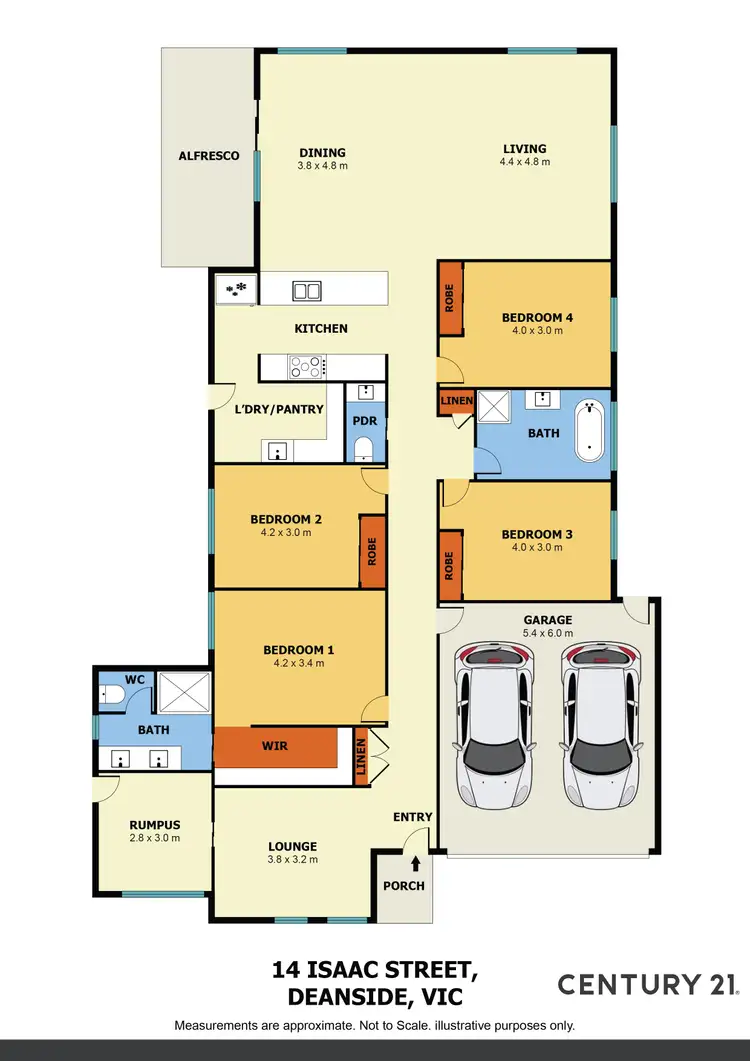 Floorplan of Homely house listing, 14 Isaacs Street, Deanside VIC 3336