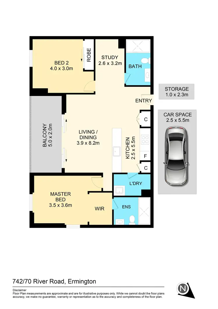 Floorplan of Homely apartment listing, 742/64 River Road, Ermington NSW 2115