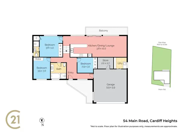 Floorplan of Homely house listing, 54 Main Road, Cardiff Heights NSW 2285