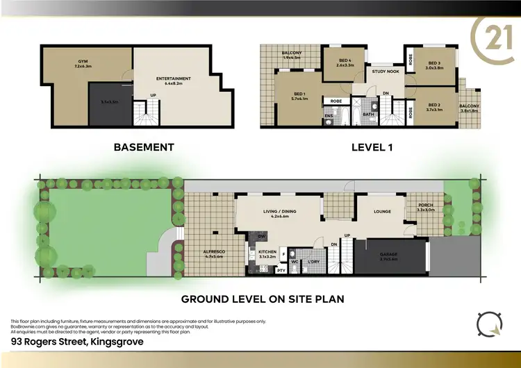 Floorplan of Homely house listing, 93 Rogers St, Kingsgrove NSW 2208