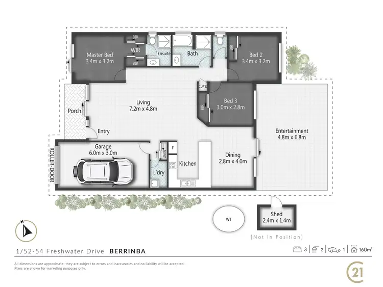 Floorplan of Homely townhouse listing, 1/52 Freshwater Drive, Berrinba QLD 4117