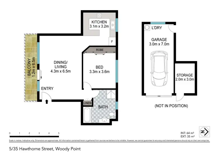 Floorplan of Homely unit listing, 5/35 Hawthorne Street, Woody Point QLD 4019
