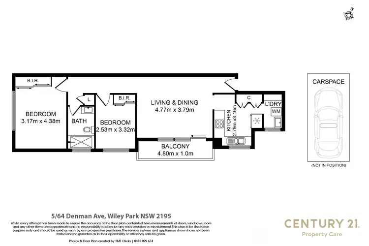 Floorplan of Homely unit listing, 5/64 Denman Avenue, Wiley Park NSW 2195