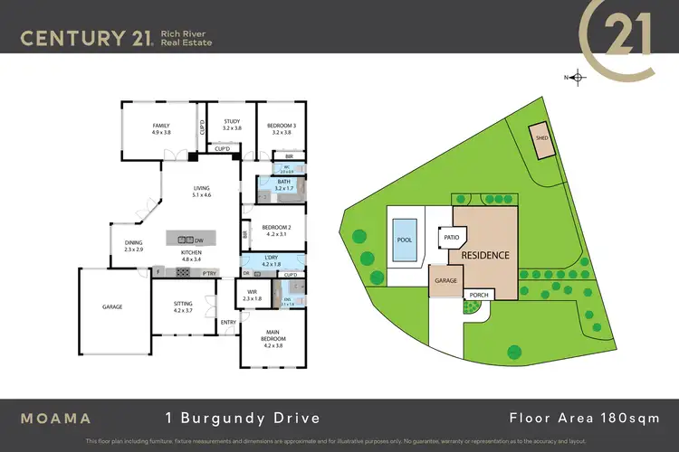 Floorplan of Homely house listing, 1 Burgundy Drive, Moama NSW 2731