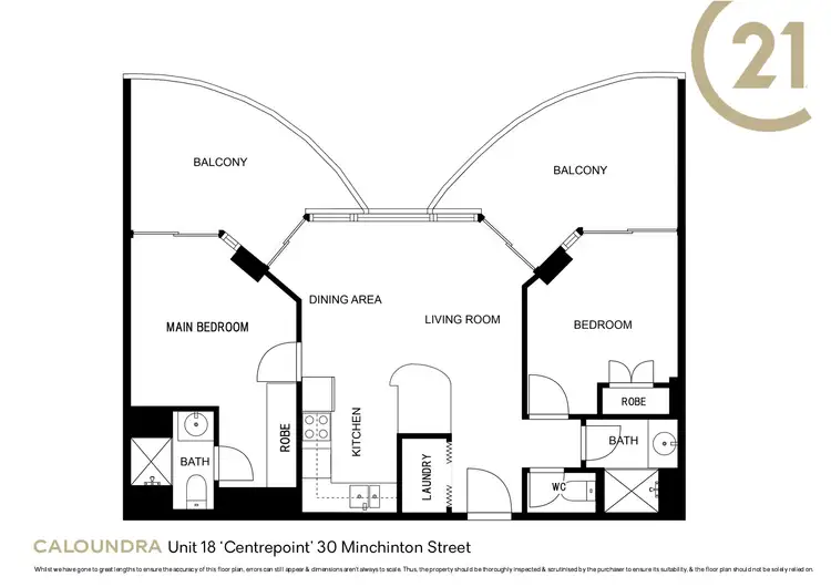 Floorplan of Homely unit listing, Unit 18 'Centrepoint' 30 Minchinton Street, Caloundra QLD 4551