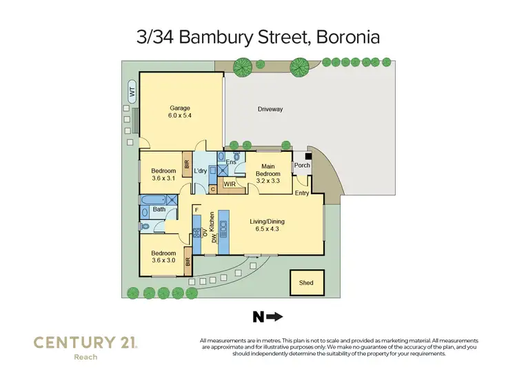Floorplan of Homely townhouse listing, 3/34 Bambury Street, Boronia VIC 3155