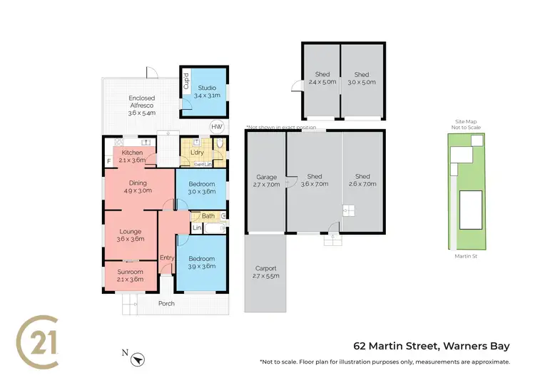 Floorplan of Homely house listing, 62 Martin Street, Warners Bay NSW 2282
