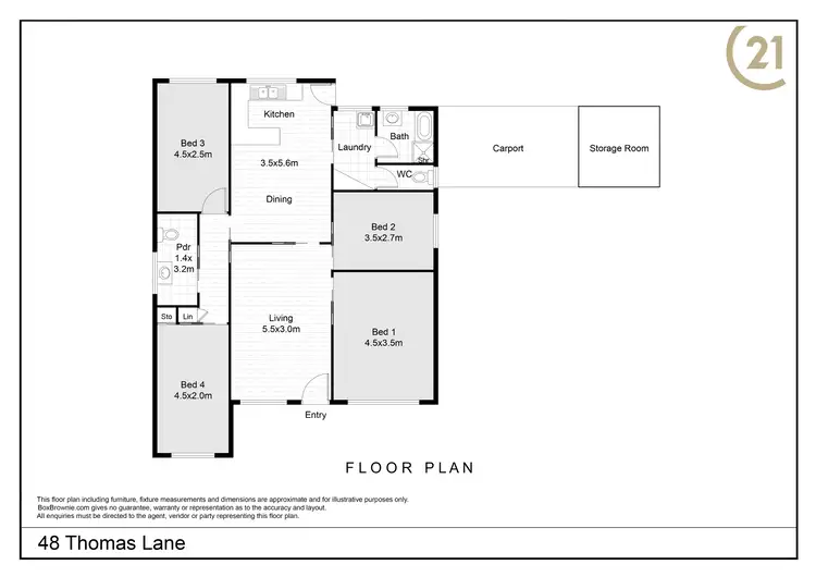 Floorplan of Homely house listing, 48 Thomas Lane, Broken Hill NSW 2880