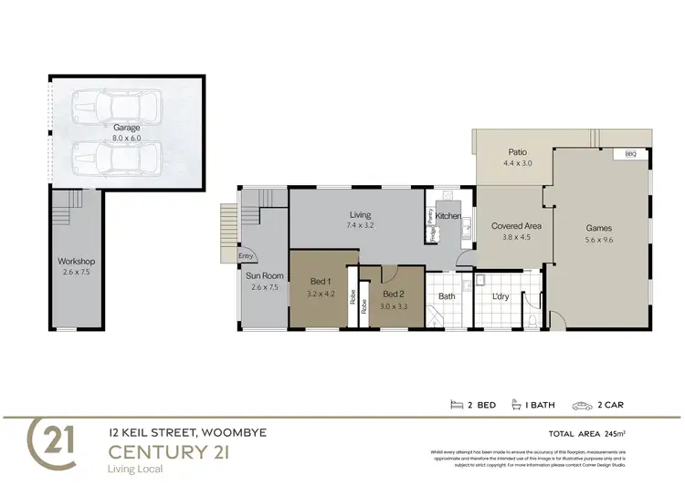 Floorplan of Homely house listing, 12 Keil Street, Woombye QLD 4559
