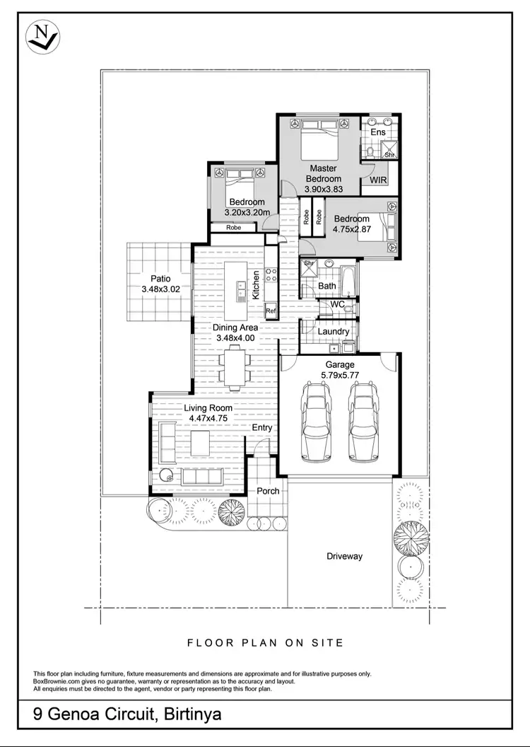 Floorplan of Homely house listing, 9 Genoa Circuit, Birtinya QLD 4575