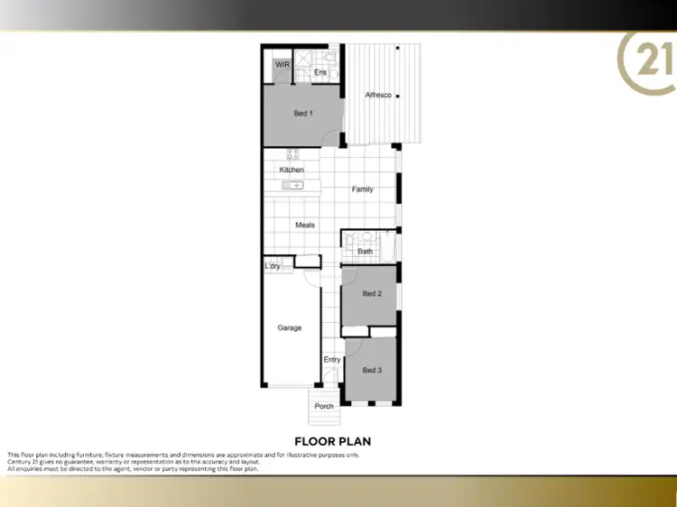 Floorplan of Homely semi-detached listing, 2/3 Turnberry Close, Fletcher NSW 2287