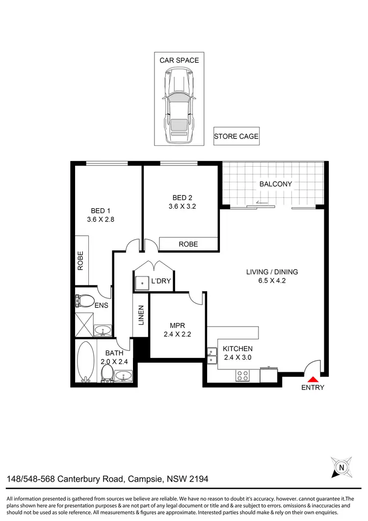 Floorplan of Homely apartment listing, 148/548-568 Canterbury Road, Campsie NSW 2194