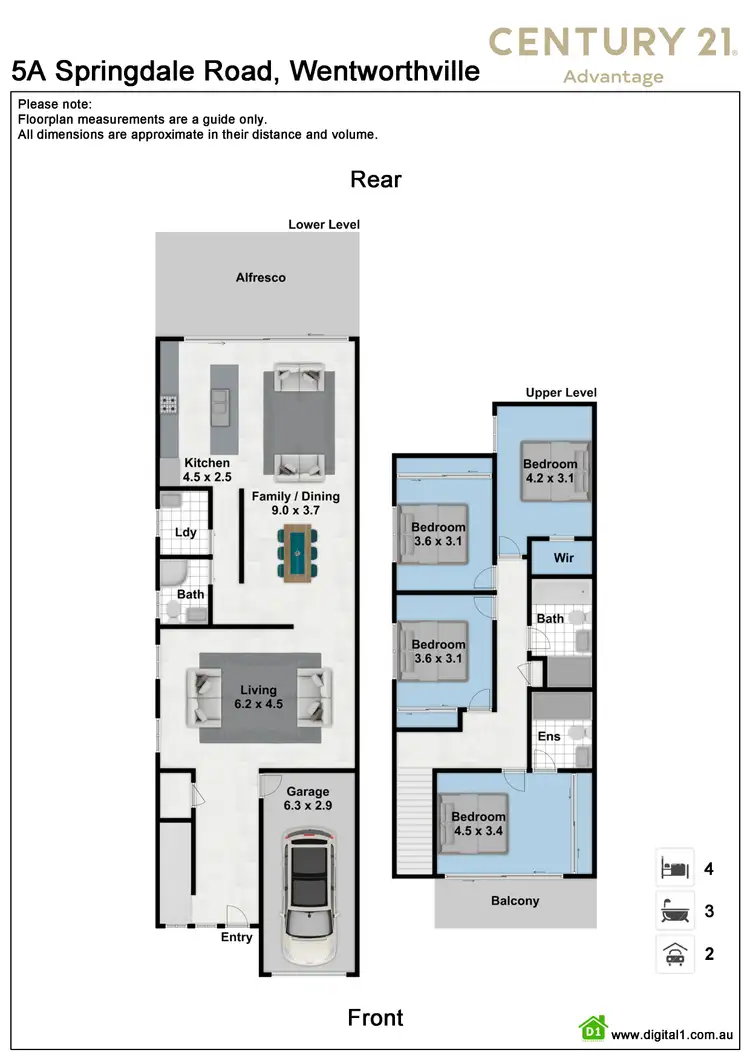 Floorplan of Homely semi-detached listing, 5A Springdale Road, Wentworthville NSW 2145