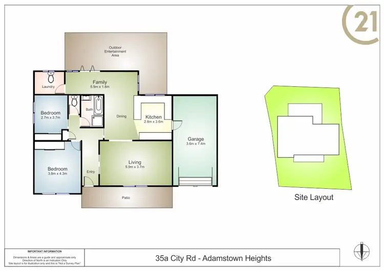 Floorplan of Homely house listing, 35a City Road, Adamstown Heights NSW 2289