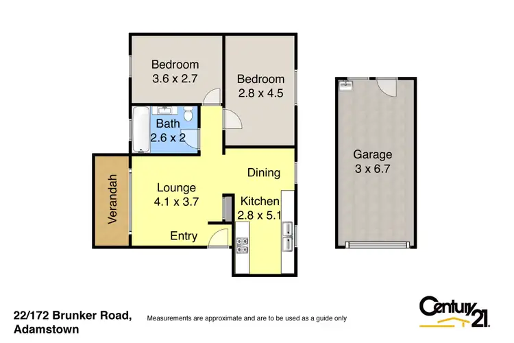 Floorplan of Homely unit listing, 22/172 Brunker Road, Adamstown NSW 2289