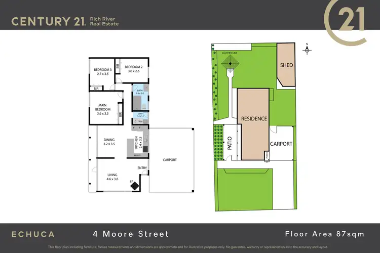 Floorplan of Homely house listing, 4 Moore Street, Echuca VIC 3564