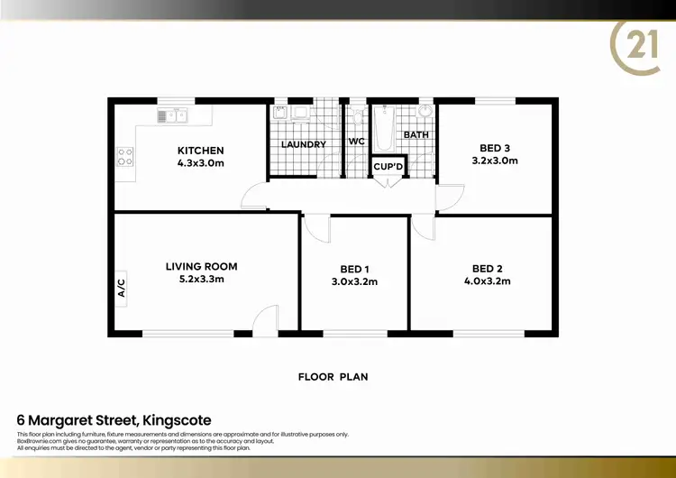 Floorplan of Homely house listing, 6 Margaret Street, Kingscote SA 5223