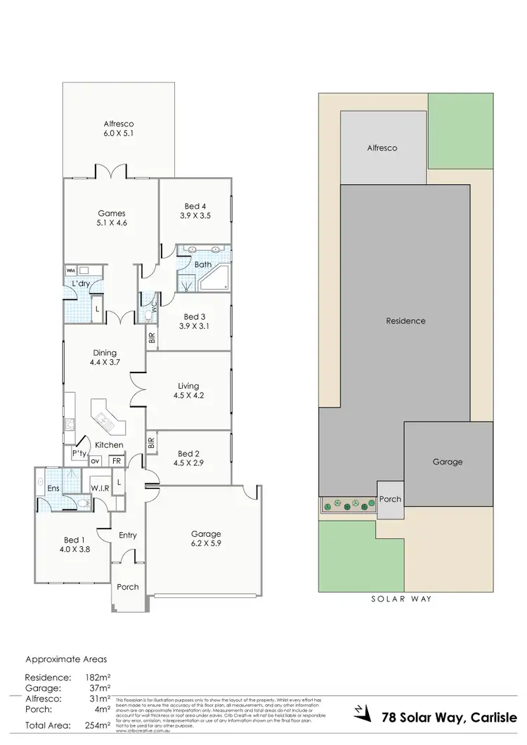 Floorplan of Homely house listing, 78 Solar Way, Carlisle WA 6101