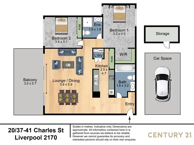 Floorplan of Homely unit listing, 20/39 Charles Street, Liverpool NSW 2170