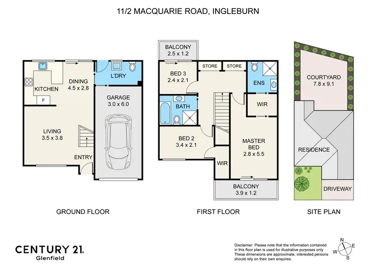 Floorplan of Homely townhouse listing, 11/ 2-6 Macquarie Road, Ingleburn NSW 2565