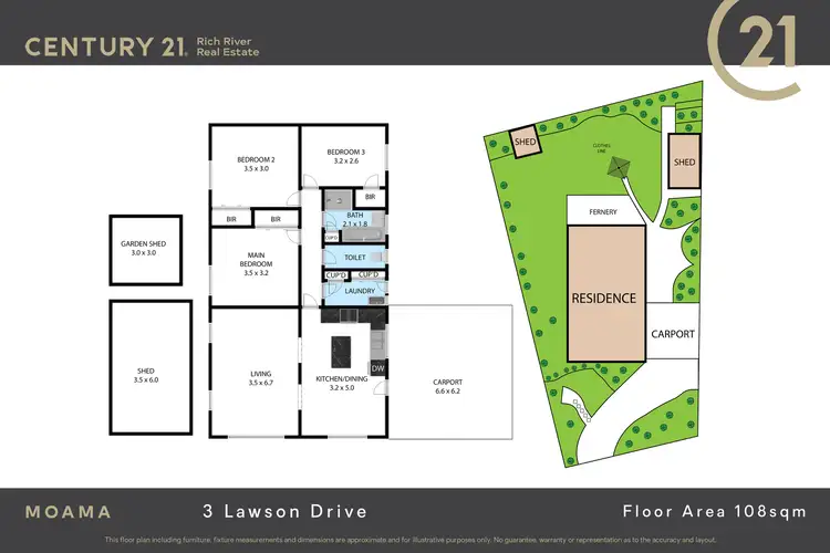 Floorplan of Homely house listing, 3 Lawson Drive, Moama NSW 2731