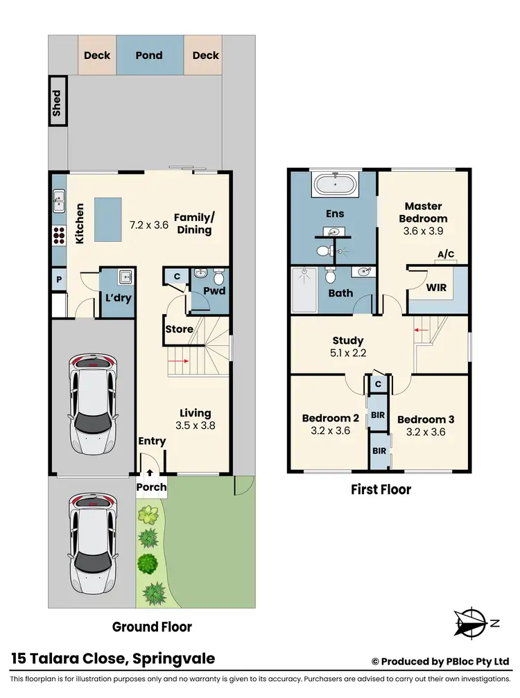 Floorplan of Homely townhouse listing, 15 Talara Close, Springvale VIC 3171
