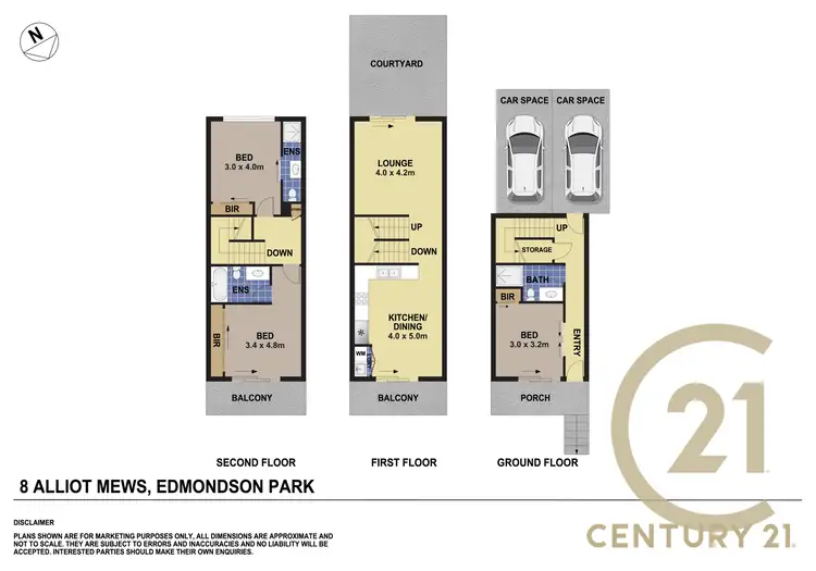 Floorplan of Homely townhouse listing, 8 Alliot Mews, Edmondson Park NSW 2174