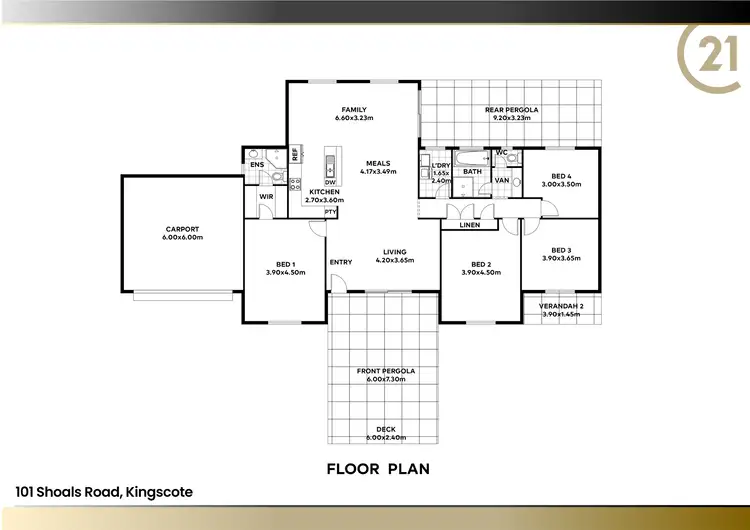 Floorplan of Homely house listing, 101 Shoals Road, Kingscote SA 5223