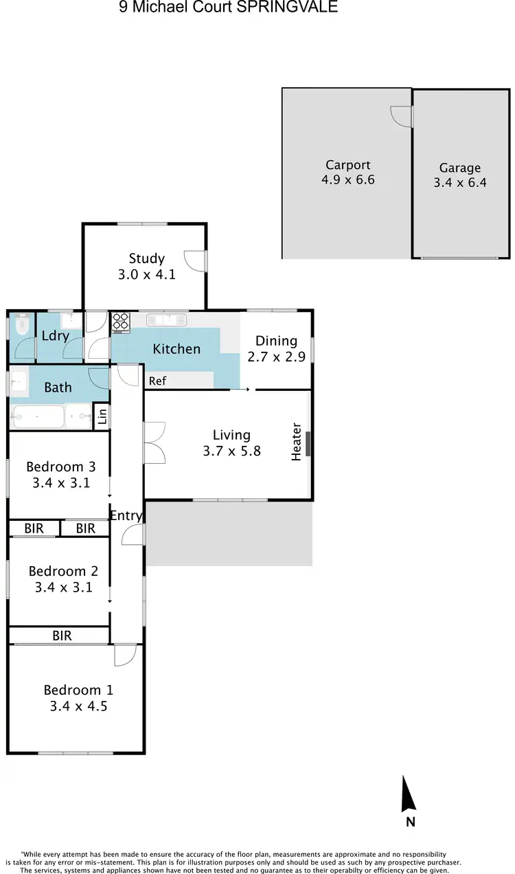 Floorplan of Homely house listing, 9 Michael Court, Springvale VIC 3171
