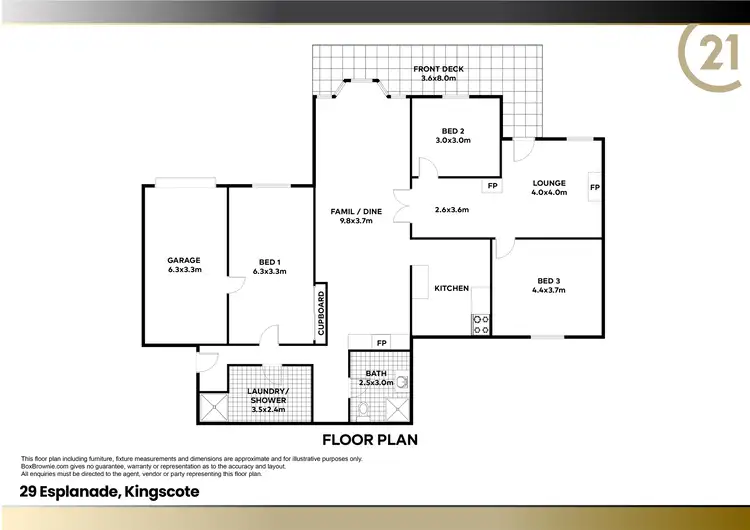Floorplan of Homely house listing, 29 Esplanade, Kingscote SA 5223
