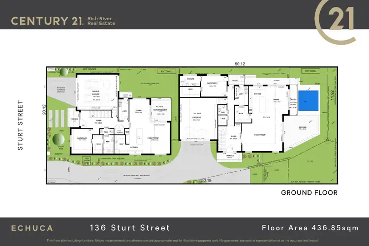 Floorplan of Homely house listing, 136 Sturt Street, Echuca VIC 3564