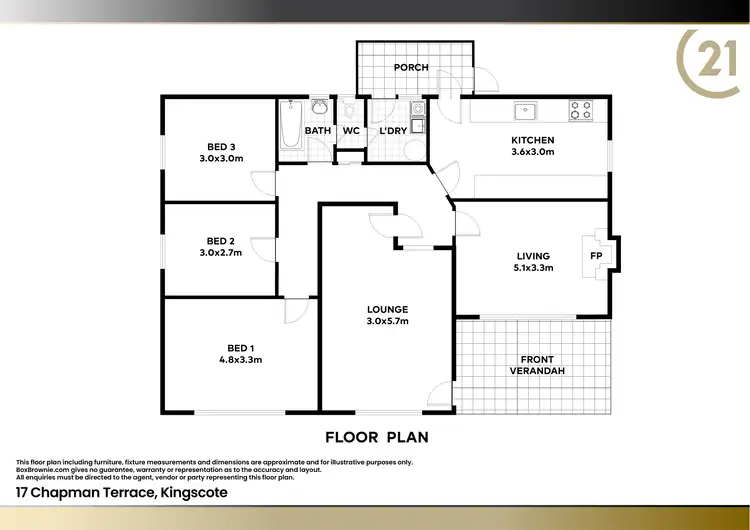 Floorplan of Homely house listing, 17 Chapman Terrace, Kingscote SA 5223