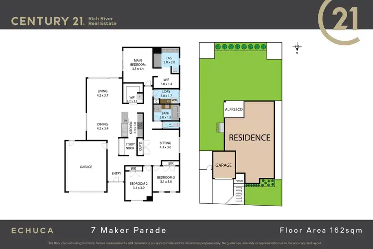 Floorplan of Homely house listing, 7 Maker Parade, Echuca VIC 3564