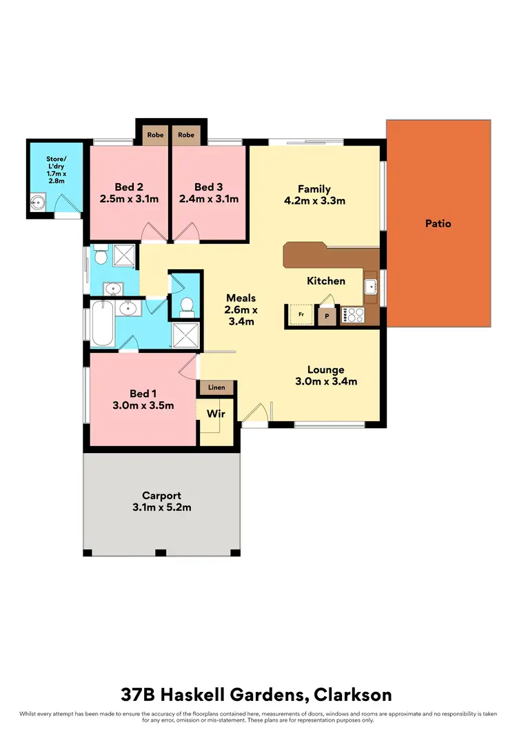 Floorplan of Homely house listing, 37B Haskell Gardens, Clarkson WA 6030
