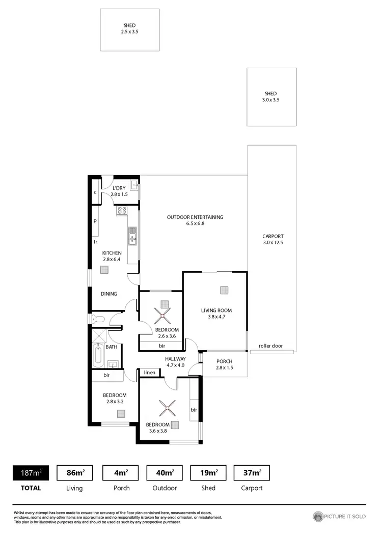 Floorplan of Homely house listing, 12 Ulva Avenue, Warradale SA 5046