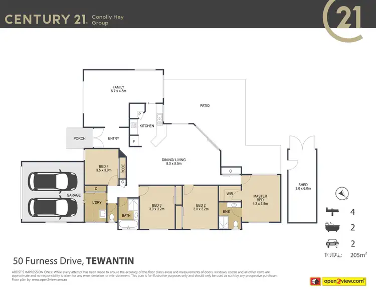 Floorplan of Homely house listing, 50 Furness Drive, Tewantin QLD 4565