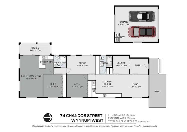Floorplan of Homely house listing, 74 Chandos Street, Wynnum West QLD 4178